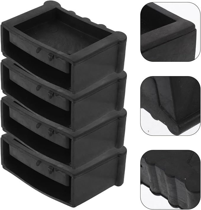 Operitacx 4Pcs Ladder Feet Covers, Rubber Non-Skid Ladder Feet Pads