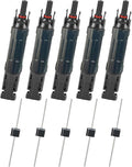 Jtron 5 PCS PV Solar Panel Connector Male/Female 30A Built-in Diode Inline Fuse Solar Wire Connectors Waterproof Anti-backflow