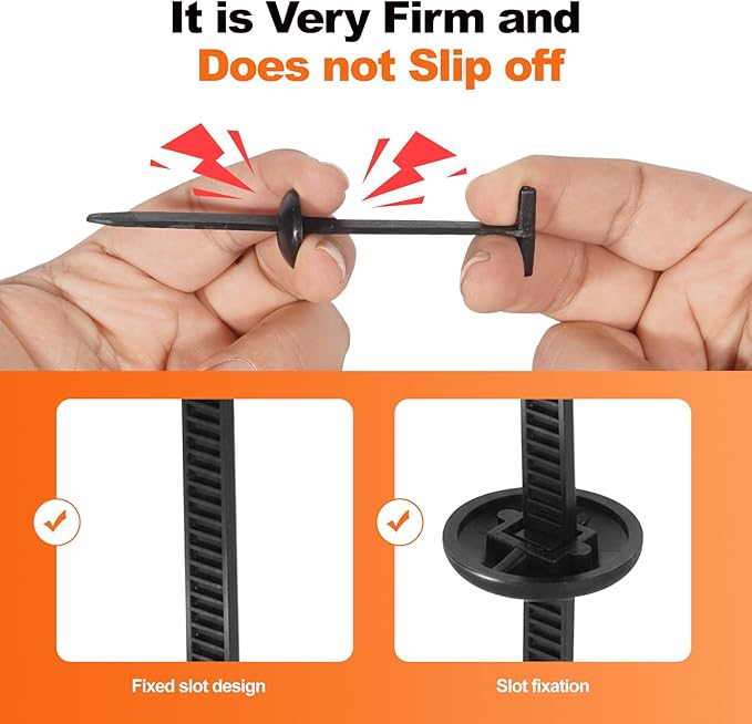 50PCS Nylon Universal Cable Tie Buckle, Latest Upgraded Multi-Purpose Plastic Cable Tie Tool Holder, High Temperature And UV Resistant Used For Daily Maintenance And Fixing Of Automobiles