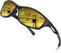 Night Driving Glasses for Men Women Anti Glare HD Polarized Night Vision Glasses for Driving
