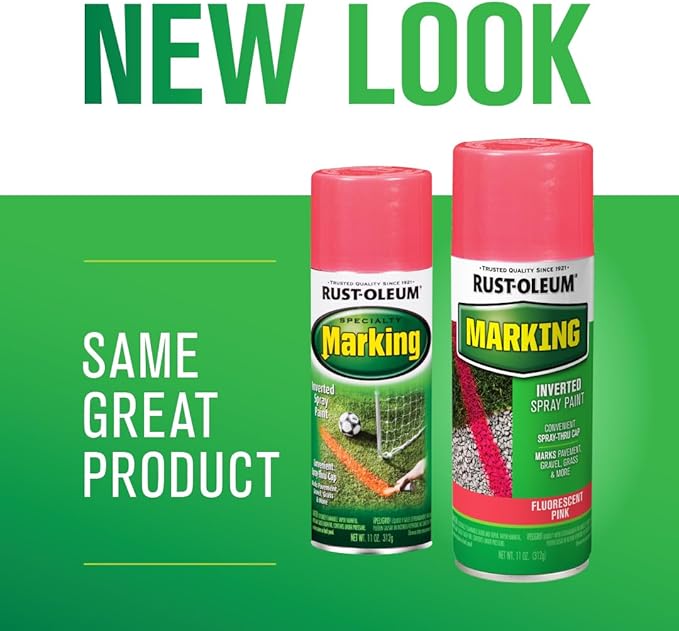 Rust-Oleum 1988830 Specialty Marking Spray Paint, 11 oz, Fluorescent Pink
