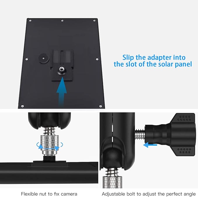 HOLACA Vinyl Siding Hooks Mount for Ring Solar Panel,Universal Solar Panel Siding Mount for Ring, Arlo, Eufy, Wyze, Reolink Solar Panels and More,Weatherproof Aluminum Alloy Material (Blcak)