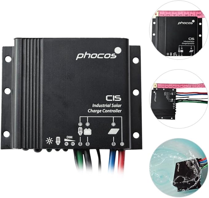 Phocos IP68 20A CIS20 Solar Charge Controller 12/24VDC AutoWork Regulator Off Grid/Solar Light System for Battery Charging