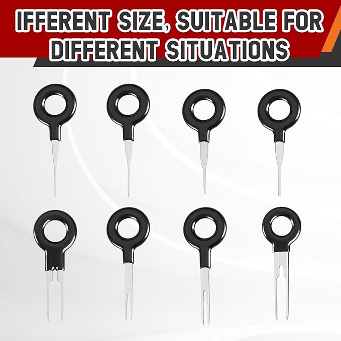 5Pcs Automotive Electrical Terminal Connector Separator Removal Tool,Electrical Disconnect Pliers, Connector Removal Tool with Electrical Pin Removal Tool Hose Clamp Pliers and Canvas Bag