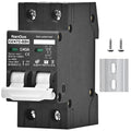 DC 260V 500V 600V 800V 1000V Circuit Breaker MCB Solar Panel Protector PV System Battery Discharge Protector Automatic AC DC Univesal Thermomagnetic Black Color (40A)