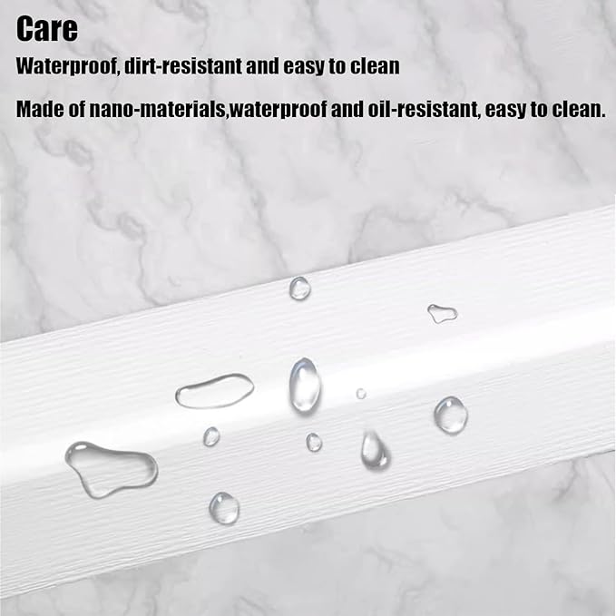 Wall Corner Protector White Wood Grain - 4 PCS, 3 ft x 1 in - Self Adhesive Corner Guards for Walls, Cabinet Doors, Edge Protector Trim; Easy to Install Wall Corner Guard (90cm x 2.5cm)