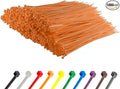 GTSE 12 Inch Orange Zip Ties, 1,000 Bulk Pack, 50lb Strength, UV Resistant Long Nylon Cable Ties, Self-Locking 12" Tie Wraps