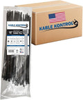 Kable Kontrol Made in USA Cable Zip Ties, 1000 Pcs 18 Inch Black, 120 Lbs Tensile Strength, Bulk Pack, Self-locking UV Resistant Plastic Nylon Wire Ties, for Indoor or Outdoor Use