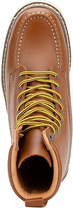 Men's SureTrack 6" & 8'' Leather Soft Toe Work Boot for Men, Welt Construction, Oil/Slip Resistant, Wedge Sole, Moc Toe Men's Work Boots, EH, 84994 & 86994