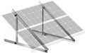 VEVOR 50-Inch Solar Panel Mounting Brackets, 0 to 90° Adjustable Tilt Mount Brackets Support 100-550W Solar Panels, Lightweight Aluminum Brackets with Folding Tilt Legs for RV, Roof, Boat, Off-Grid