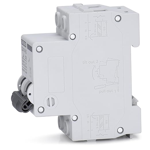 AC Miniature Circuit Breaker, 63 Amp 120V/240V 2 Pole DIN Rail Mount Circuit Breaker, Thermal Magnetic Trip, Solar AC Disconnect Switch MCB C63