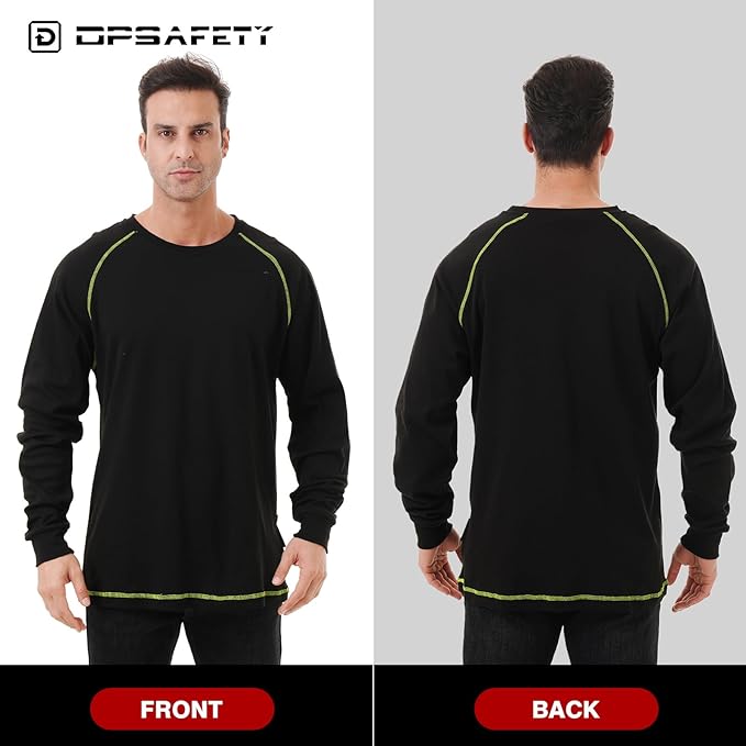 FR Shirt 6 oz Hi Vis Fire Resistant Flame Resistant Shirts for Men,Welding Shirt Cotton CAT2 Long-Sleeved Shirts
