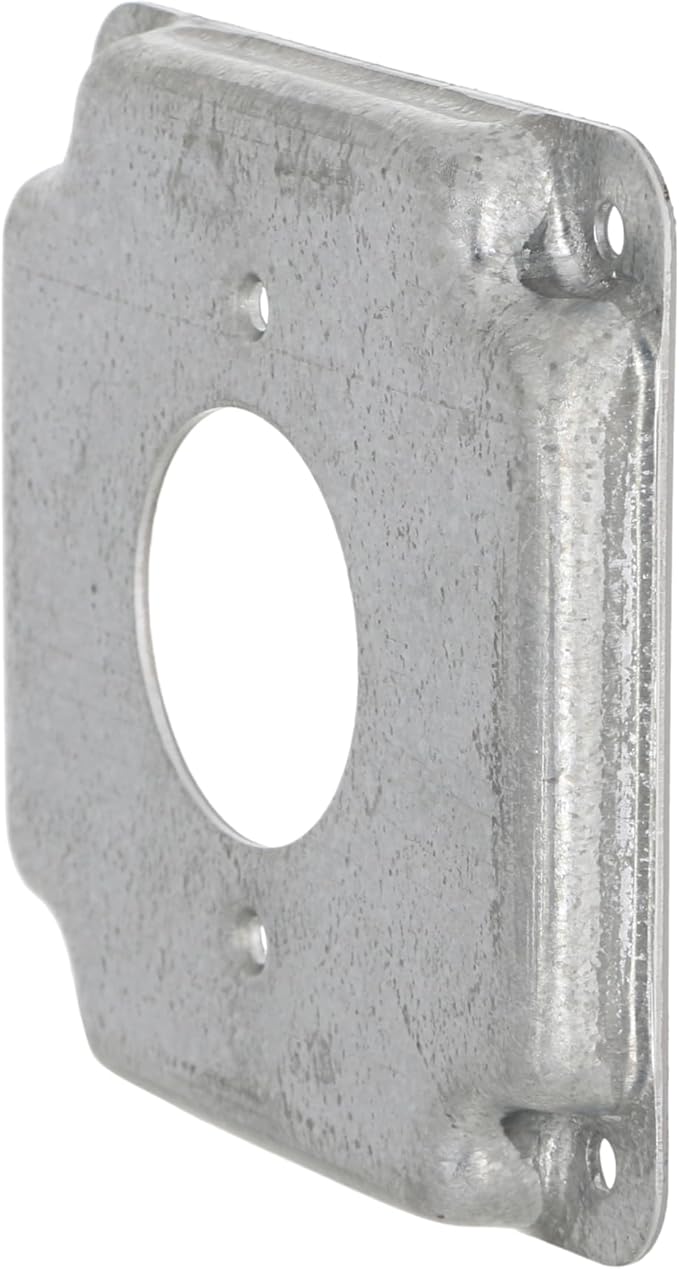 Hubbell-Raco 812C 20A Receptacle 1.594-Inch Diameter 4-Inch Square Exposed Work Cover