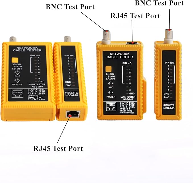 Coaxial Cable Tool Kit - BNC Crimp tool for RG58, RG59, RG62, RG174, 20PCS BNC Male Crimp Connectors for RG58 and 10PCS Female to Female Connectors, Heat Shrink Tubing Cable Tester, Stripper