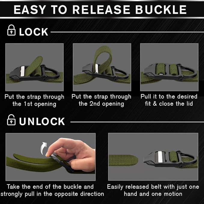 TECEUM Tactical Belt – Heavy-Duty & Quick Release – Military, Work, Rigger, Duty & Utility Belt for Men