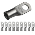 SELTERM 10pcs 2 AWG-5/16" Stud Tinned Copper Wire Lugs, Heavy Duty Battery Cable Ends,2 Gauge Ring Terminals, UL Battery Lugs Marine Grade Copper Eyelets Electrical Battery Terminal Connectors
