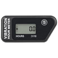 LCD Digital Hour Meter Gauge Vibration Activated,Waterproof Design,for All Vibrating Machine,Air Compressor,Generator,Lawn Mower,Motorcycle,Chainsaw (Black)