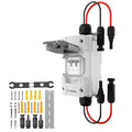 Solar Panel Disconnect Switch 10-60A 400V Solar Disconnect Switch Outdoor PV Isolator Upgraded Cover Visual Design Waterproof Circuit Breaker Box for RV Home Battery Off-Grid(400VDCAC, 20 Amp)