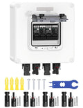 DIHOOL Solar Panel Disconnect Switch 2 String PV Disconnect 30 Amp DC Circuit Breaker Box 2 in 2 Out