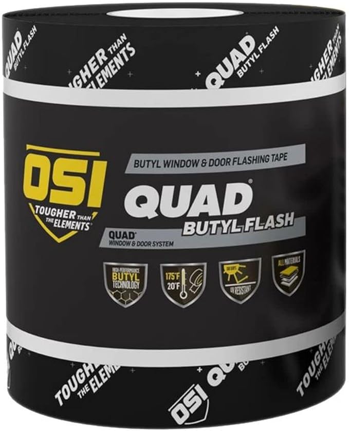 OSI Butyl Flash Tape 6" X75' 8SC Black