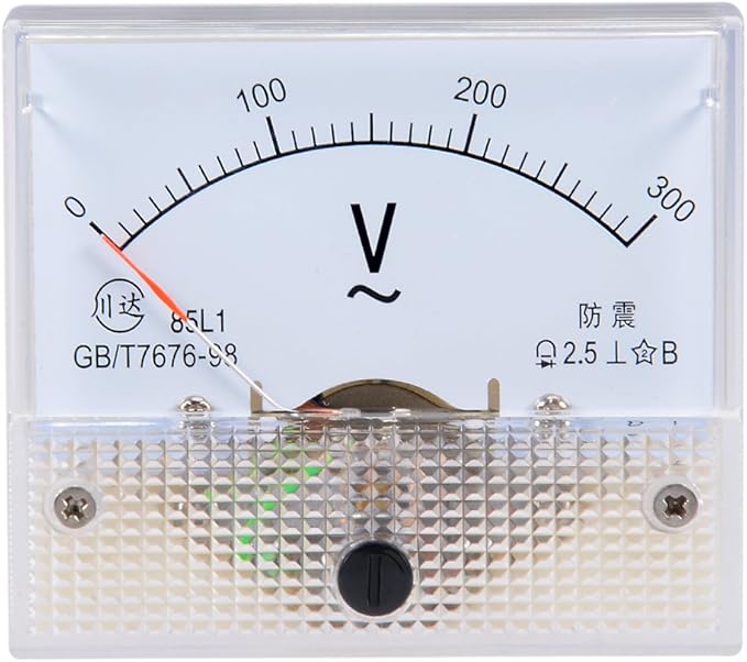 uxcell AC 0-300V Analog Panel Voltage Gauge Volt Meter 85L1 2.5% Error Margin