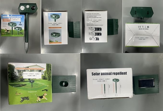Sonic Fortress Pro Deer Repellent Devices, Solar Ultrasonic Racoon Squirrel Repellent Outdoor IP65 Motion Activated Animal Repeller Cat Deterrent Light to Scare Rabbit Dog Skunk Out of Garden Yard(4)