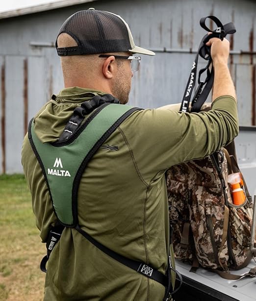 Malta Hunting Safety Ultralight Tree Stand Safety Harness Kit Set, TrueTimber Patterns, Multi-Sizes (Forest Green, XXLarge)