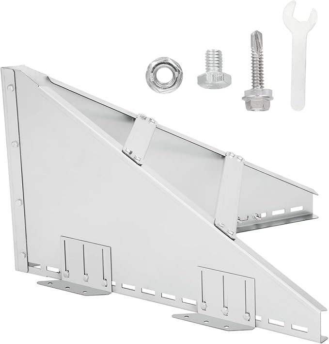 PakaLife Snow Guards for Roof,Snow Splitter&Diverters Guards for Metal Roofs,Snow Removal,Forprotection Stack Pipes and Chimneys Roof,Adjustable Angle and Easy to Install(Silver)