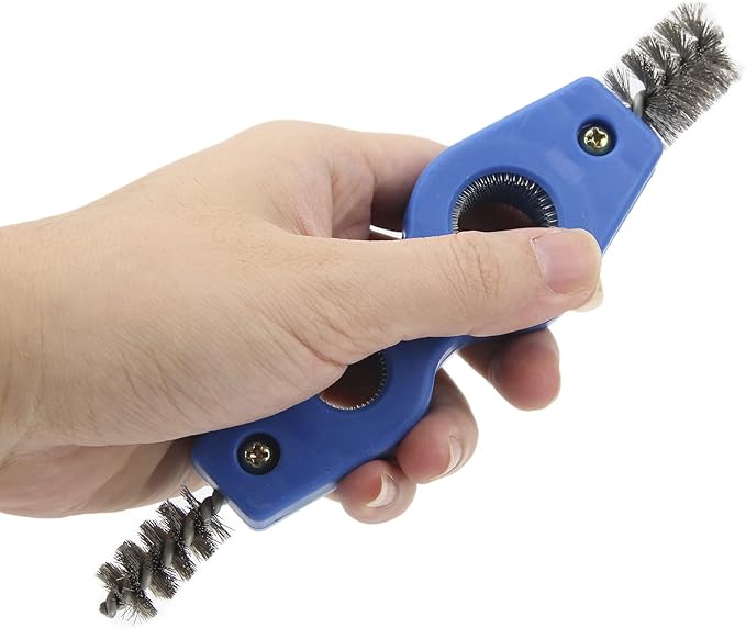 Battery Terminal Cleaner, 4 in 1 Battery Terminal Brush, ABS Car Battery Cleaner Kit with Steel Wire, Battery Post Cleaner Tool for Cleaning Battery Terminals, Pipes