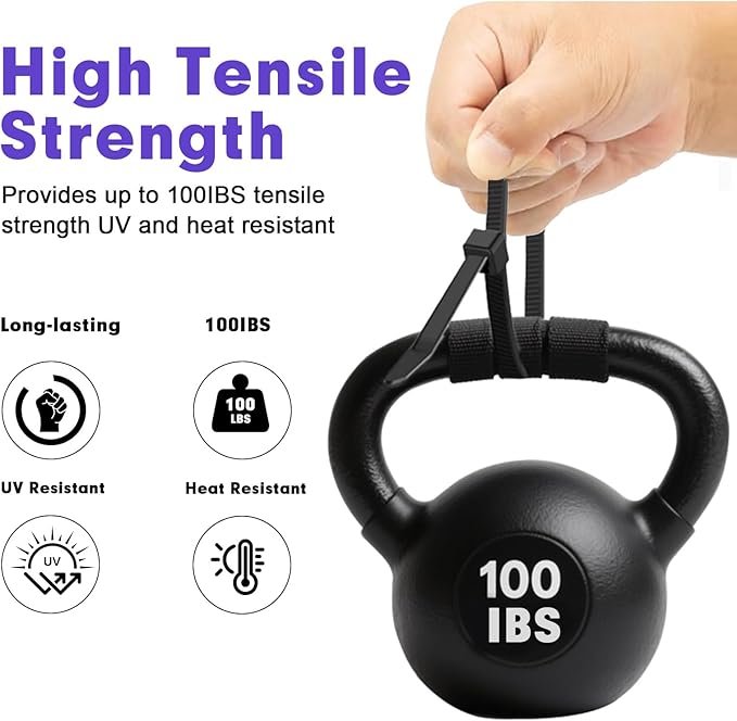1200pcs Black Cable Zip Ties 16 Inch, Heavy Duty Plastic Wire Ties with 100lb Tensile Strength, Self-Locking Black Nylon Tie Wraps for Indoor and Outdoor