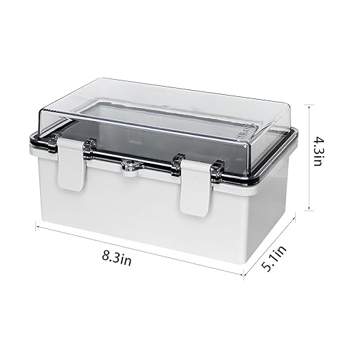 Waterproof Outdoor Electrical Box ABS Plastic Enclosure Junction Box with Mounting Plate Clear(8.2"x5.1"x4.3")