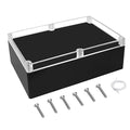 LeMotech Electrical Box Clear Cover Project Box IP65 Waterproof Junction Box ABS Plastic Case Universal Enclosure for Electronics, Black 11.4"x 8.2"x 3.9"(290x210x100mm)(Pack of 1)