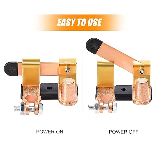 Master Battery Disconnect Switch, Heavy Duty Knife Blade 12V 24V Battery Cut Off Switch, Top Post Battery Power Shut Off Isolator for Car Marine Boat RV ATV Motorcycle Vehicle