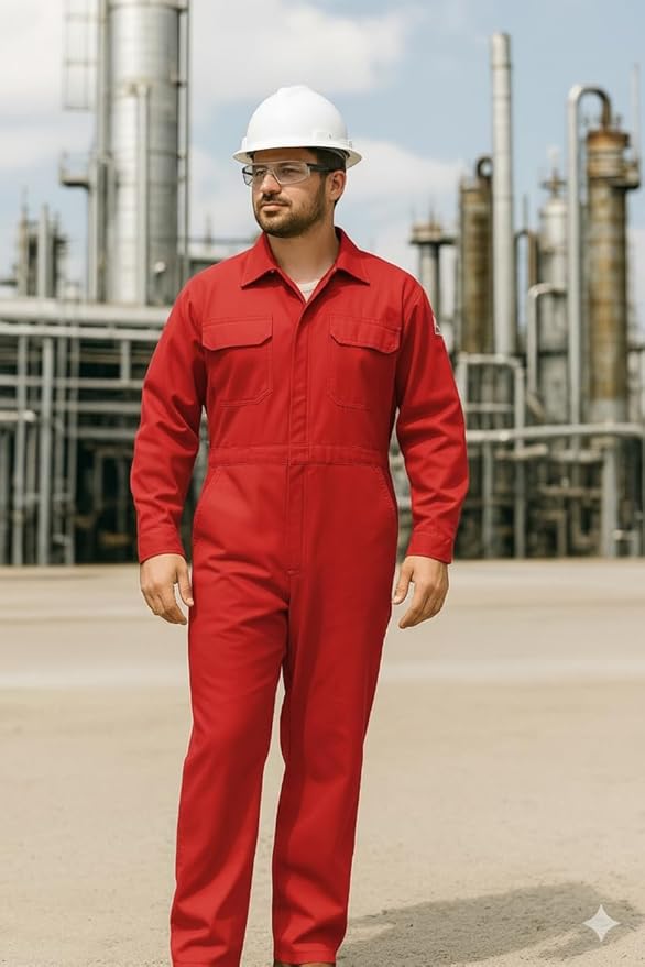 Just In Trend Classic Safety Work Coverall - Long Sleeve - 100% Cotton - 7 oz