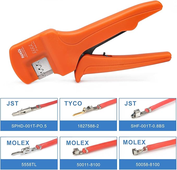 iCrimp IWS-3220S Micro Pin Connector Crimping Tool, AWG 32-20, Ratchet Crimper for JST XH, PH, SH, Molex KK, D-sub Terminals