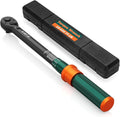 3/8 Drive Torque Wrench, 10-100 Ft-lb, ±3% High Accuracy Click Torque Wrench with 72-Tooth Dual-Direction Head for Spark Plugs, Engine Repair, Motorcycles and Automotive Maintenance