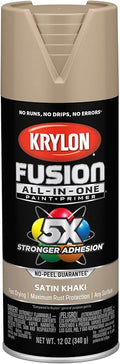 Krylon Fusion All-In-One Adhesive Spray Paint for Indoor/Outdoor Use, 12 oz, Khaki