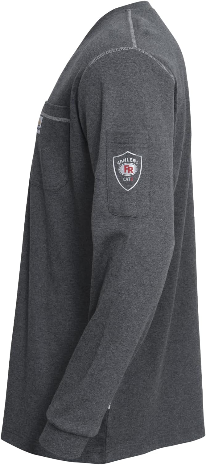 FR Shirts for Men CAT2/HRC2 Flame Resistant Shirts 6.5oz Light Weight Long Sleeve Fire Retardant Shirts