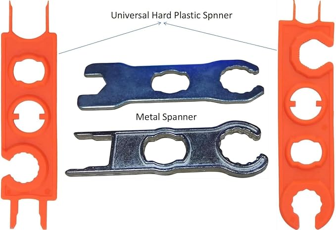 Sunway Solar Panel Connector Tool Works For Different Solar Connectors Assembly and Disassembly,Metal Spanner Wrenches Crimping Tool For Solar PV System Extension Cable Wire Kit-2Pairs