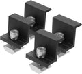GALPADA 4pcs Solar Panel Brackets Aluminum Alloy Photovoltaic Bracket Pressing Block Easy Install Solar Mounting Kit for Ground Roof