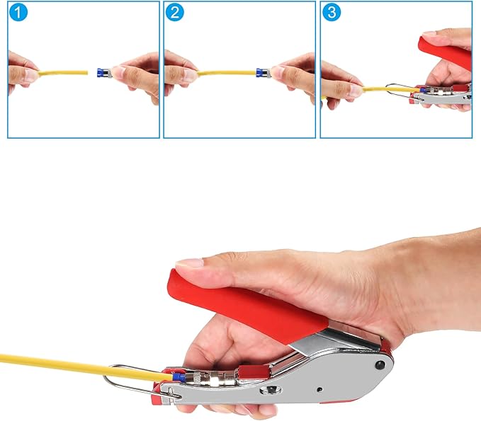 Coax Cable Crimper Coaxial Compression Tool Kit Wire Stripper with F RG6 RG59 Connectors