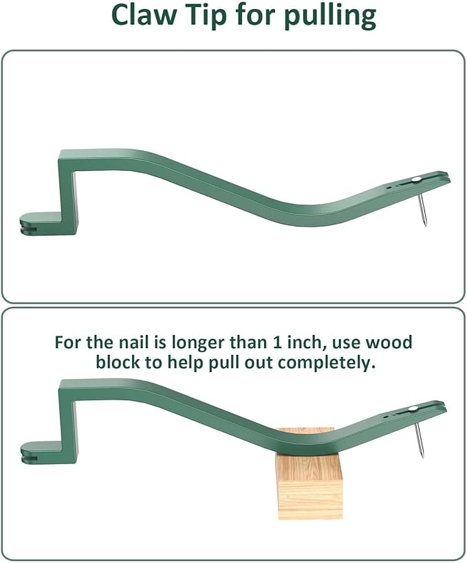 Magnetic Roof Shingle Repaire Tool Shingle Remover Heavy Duty Roof Shingle Tool with Magnetic Nail Slot for Holding Nail Well During Shingle Repairement (Green）