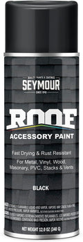 16-1706 Seymour Roof Accessory Paint, Flat Black net 12 oz. (Pack of 1)