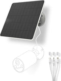 FlexSolar 1 Pack 6W Solar Panel for Security Camera Outdoor, 5V USB Solar Charger Compatible with Rechargeable Battery Powered Cam, Camera with IP67 Waterproof, 9.8ft Cable, 360° Adjustable Bracket