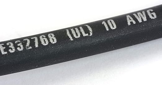 TEMCo 10 AWG Solar PV Wire, 90 ft Black, Bare Copper, Made in USA
