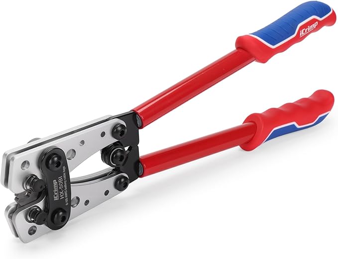 iCrimp Cable Lug Crimping Tool for Heavy Duty Wire Lugs, Battery Terminal, Copper Lugs AWG 8-1/0