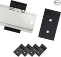 1.08" Width DIN Rail Mounting Clip, Universal Aluminum Alloy Bracket, Snap-in Fixed Clamp for 35mm Slotted DIN Rail, 4-Pack