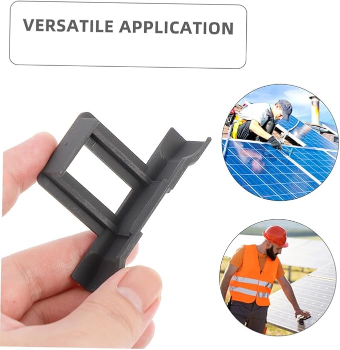 12pcs Guide Clamp Solar Panel Trickle Maintainer Drainage Clip Sturdy Construction Easy to Install for Outdoor Solar Panels