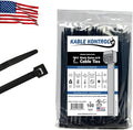 Kable Kontrol Made in USA Cable Zip Ties, 100 Pcs 7 Inch Black, 50 Lbs Tensile Strength, Self-locking UV Resistant Plastic Nylon Wire Ties, for Indoor or Outdoor Use