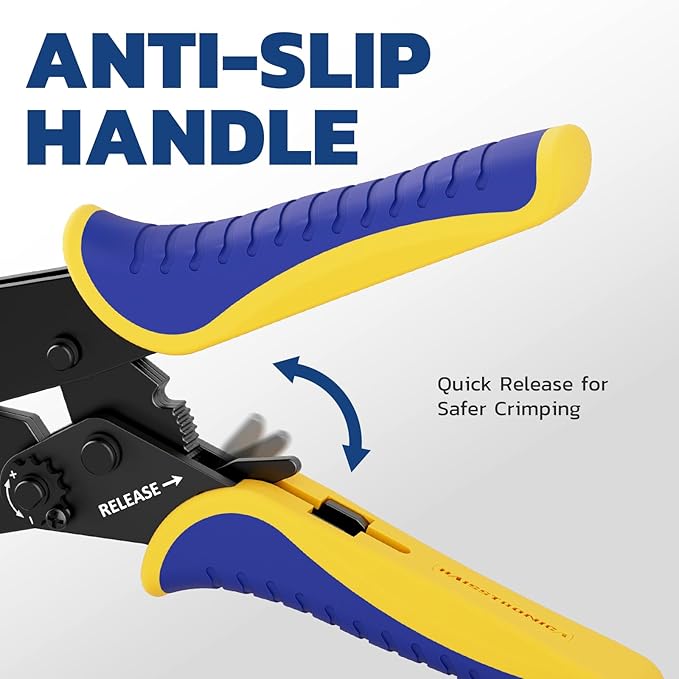 haisstronica ferrule Crimping Tool,24-8 AWG Sleeves Ferrule Ratchet Wire Crimping Tool